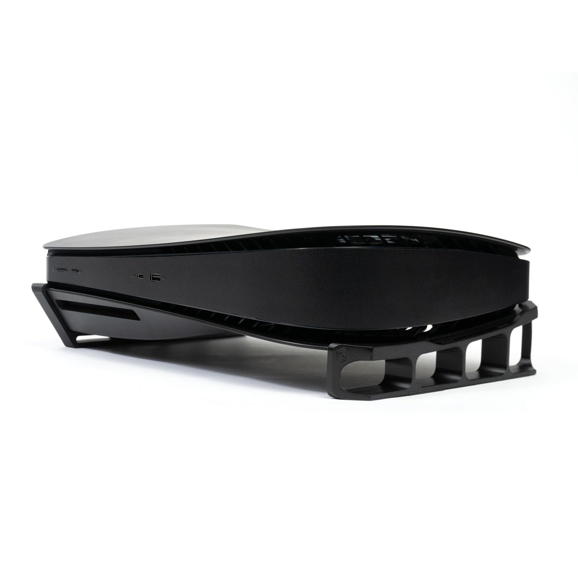 Glistco Skates - Horizontal Stand for PS5 Compatible with Dbrand Dark Plates 2.0 (Disc Edition) (Black)