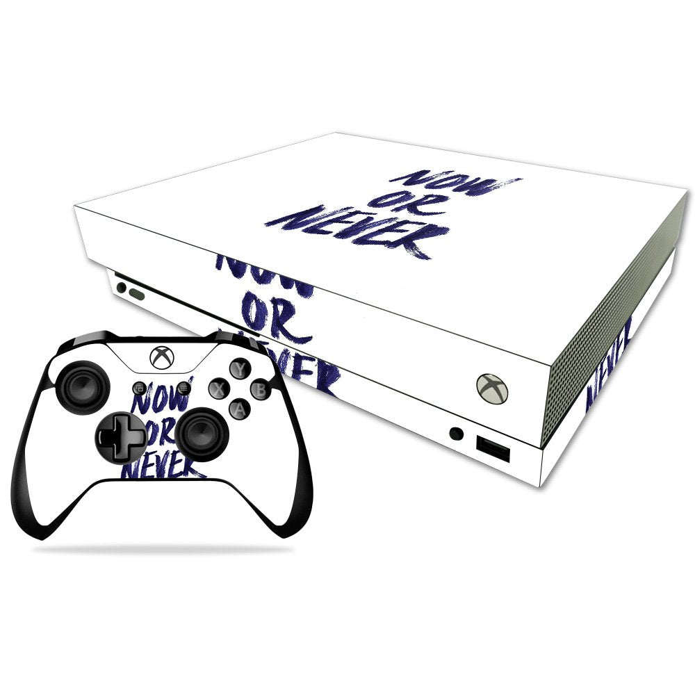 MIGHTY SKINS Xbox One X Skin - Now Or Never Vinyl Decal Wrap, Durable & Easy to Apply, Model MIXBONXCMB-Now Or Never