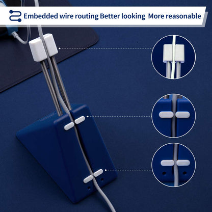 Hotline Games Mouse Bungee - Cord Clip Management System for Esports, Model HGMC, Blue, Rubber Material