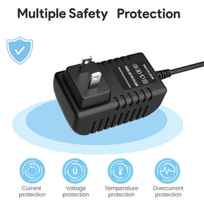 Digipartspower AC-DC Adapter for Atari CO16353 FW3399 - Power Supply Cord for 2000/2600/2600JR/XEP80 - Black