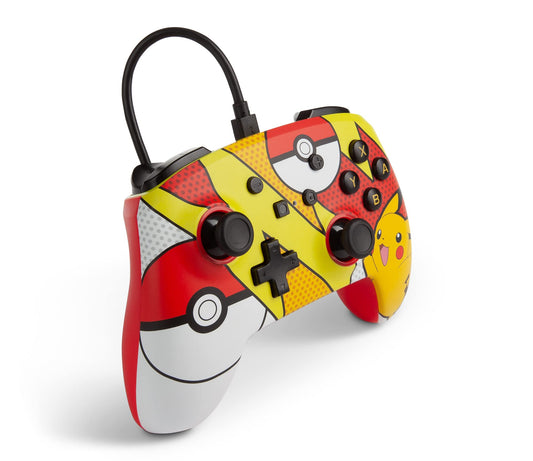 PowerA Nintendo Switch Pikachu Pop Art Wired Enhanced Controller - Multicolor, Model 1518905-01