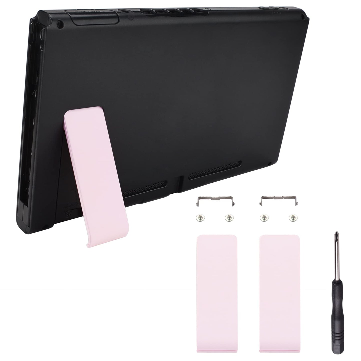 eXtremeRate 2 Set of Cherry Blossoms Pink Replacement Kickstand for Nintendo Switch Console  Back Bracket Holder Kick Stand for Nintendo Switch - Console NOT Included