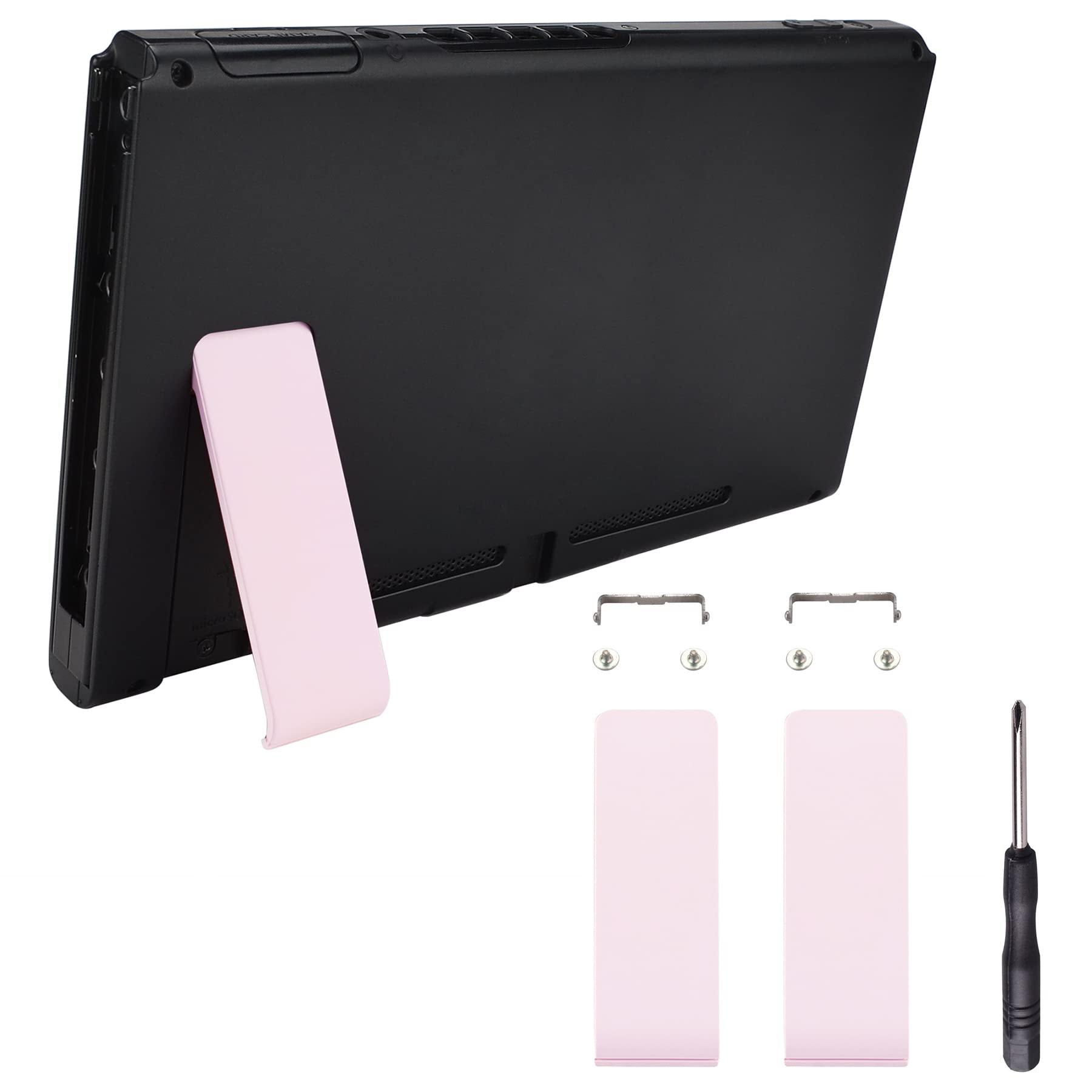 eXtremeRate 2 Set of Cherry Blossoms Pink Replacement Kickstand for Nintendo Switch Console  Back Bracket Holder Kick Stand for Nintendo Switch - Console NOT Included