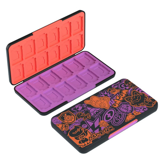 PERFECTSIGHT Switch Game Case Compatible with Nintendo Switch OLED & Switch Lite  24 Switch Game Holder  Cute Switch Game Card Case Cartridge with 24 Slots Game Card Storag  Red and Purple