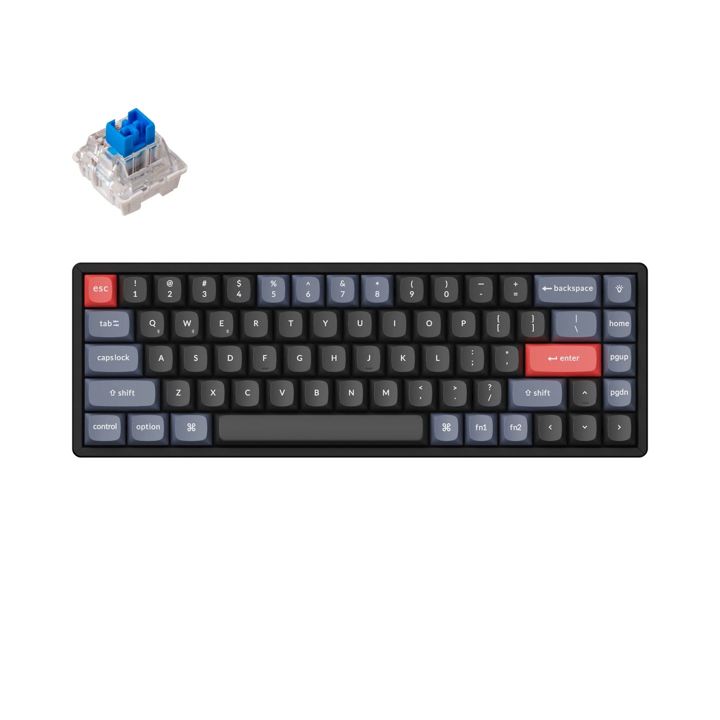 Keychron K6 Pro QMK/Launcher Wireless Mechanical Keyboard Custom Programmable Macro Hot-Swappable Keychron K Pro Blue Switch 65% Layout Aluminum Frame RGB Backlit Office Keyboard for Mac Windows Linux