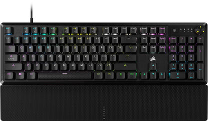 Corsair K70 CORE RGB Mechanical Gaming Keyboard - Pre-Lubed MLX Red Switches, Media Control Dial, Black, With Palmrest, Model CH-910981E-NA
