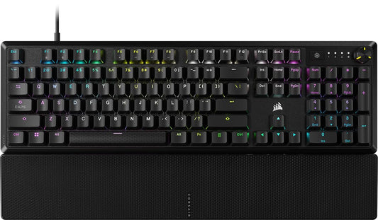 Corsair K70 CORE RGB Mechanical Gaming Keyboard - Pre-Lubed MLX Red Switches, Media Control Dial, Black, With Palmrest, Model CH-910981E-NA