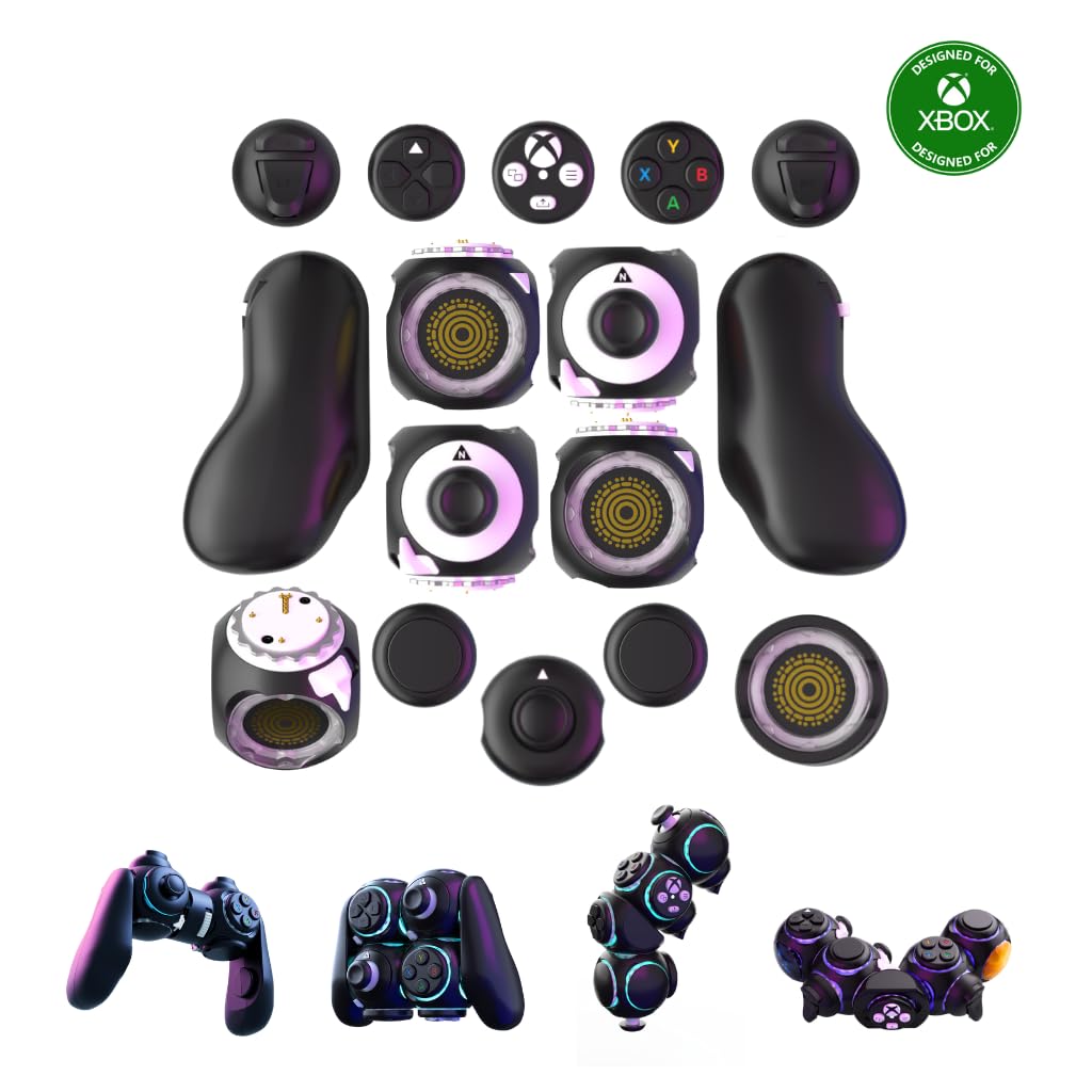 ByoWave Proteus Controller Kit - Modular Gaming Controller with 15+ Interchangeable Parts  Custom Remapping & LED Lighting - Works with PC  Steam Deck & Xbox Series X|S - Lithos Collection Limited Edition