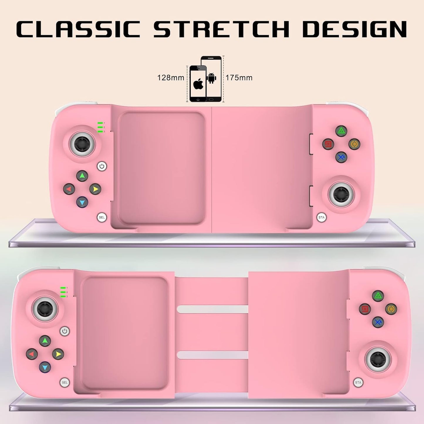 Megadream Mobile Game Controller for iPhone/Android/PC, Model 81-7, Pink, Compatible with Apex Legends & Call of Duty