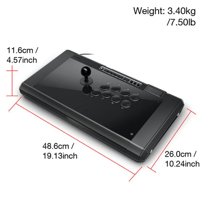 Qanba Q7 Obsidian Wired Joystick for PS5/PS4/PC - Black