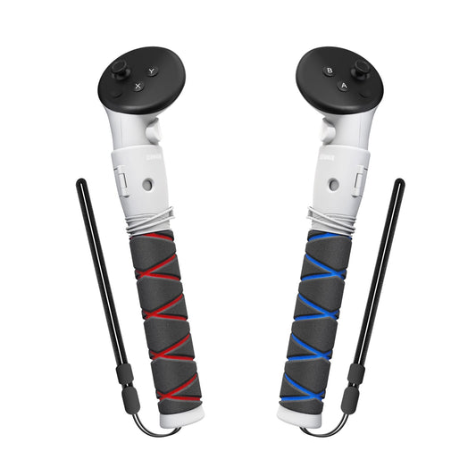 AMVR Handle Attachments Compatible with Meta/Oculus Quest 3/Quest 3S Controller Accessories  Controller Extension Grips for VR Game Gorilla Tag Long Arms Sticks Beat Saber Handle