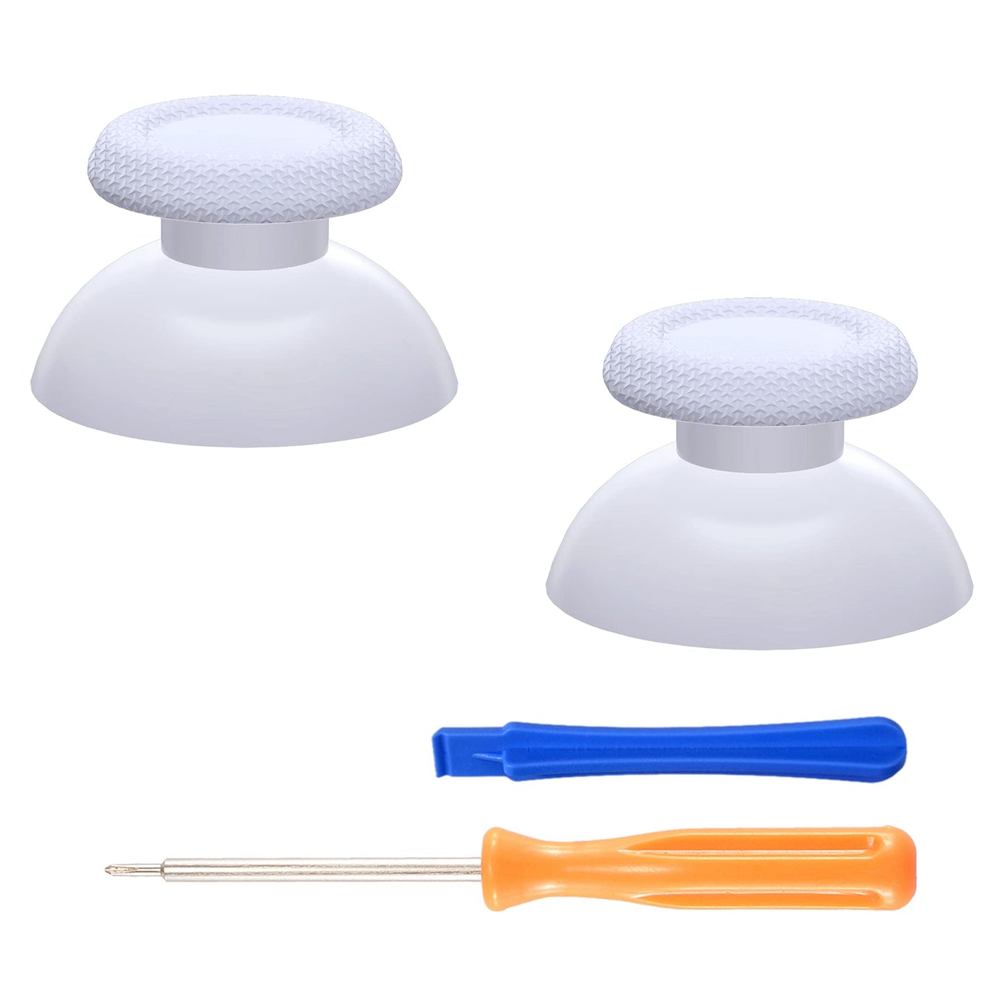 eXtremeRate Solid White Replacement Thumbsticks for PS5 Controller  Custom Analog Stick Joystick Compatible with PS5  for PS4 All Model Controller - Controller NOT Included