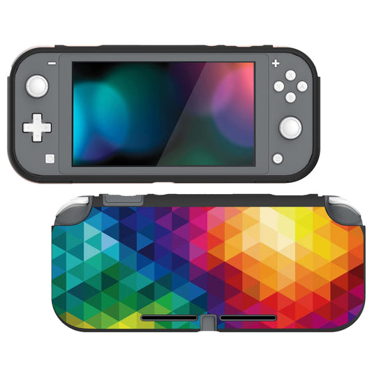 PlayVital Colorful Triangle Custom Protective Case for Nintendo Switch Lite, Soft TPU Slim Case Cover for Nintendo Switch Lite