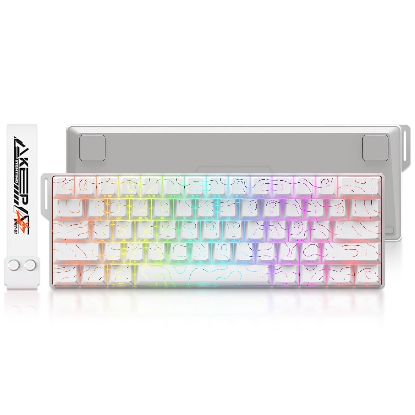 DAREU COOL60 60% Hall Effect Gaming Keyboard with Magnetic Switch  SOCD  0.01mm Actuation Adjustable Rapid Trigger 8000 Hz Polling  Topographic PBT Keycaps  Hot-swap  RGB Backlit