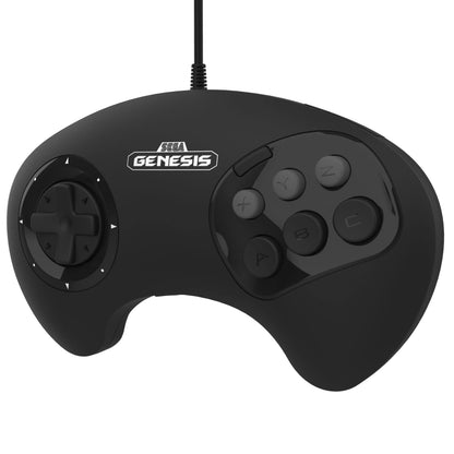 Retro-Bit BIG6 USB Arcade Controller Pad for Sega Genesis Mini, Switch, PC & Raspberry Pi - Black