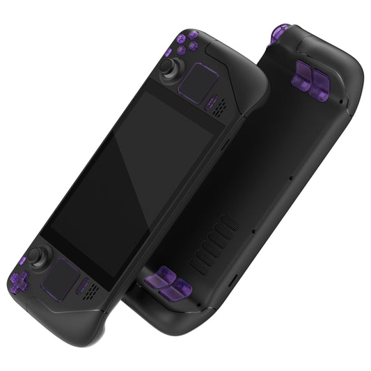 eXtremeRate Clear Atomic Purple Replacement Full Set Buttons for Steam Deck  DIY Custom ABXY D-pad Trackpad Bumpers Triggers Buttons for Steam Deck LCD Handheld Console - Console NOT Included