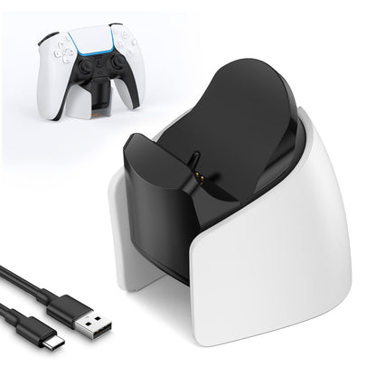 IINE PS5 Controller Charging Dock - Fast USB Station with Charger Indicator, White