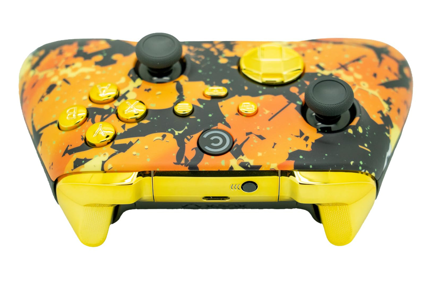 Custom Controllerzz Wireless Controller for Xbox & PC - Molten Camo & Gold Chrome Inserts