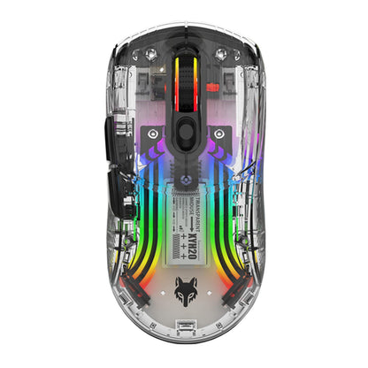 Attoe Bluetooth Wireless Gaming Mouse - RGB Dual Mode, Model ATAJ120, Black1, Cool USB Mouse for Gaming and Esports