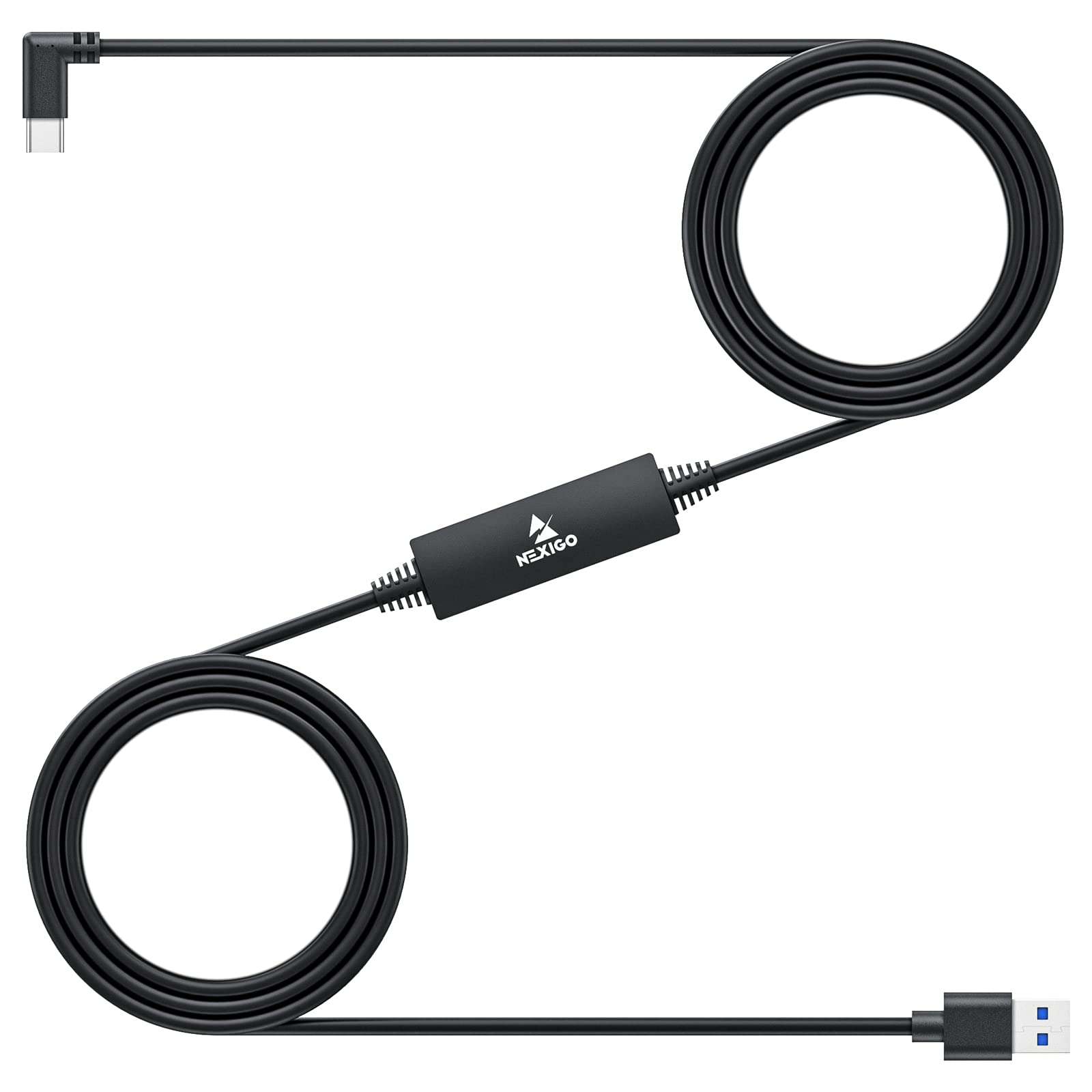 NexiGo 16FT Link Cable - USB 3.2 Gen1 Type C to A, Fast Charging, High-Speed Data Transfer, Compatible with Oculus Quest, Black