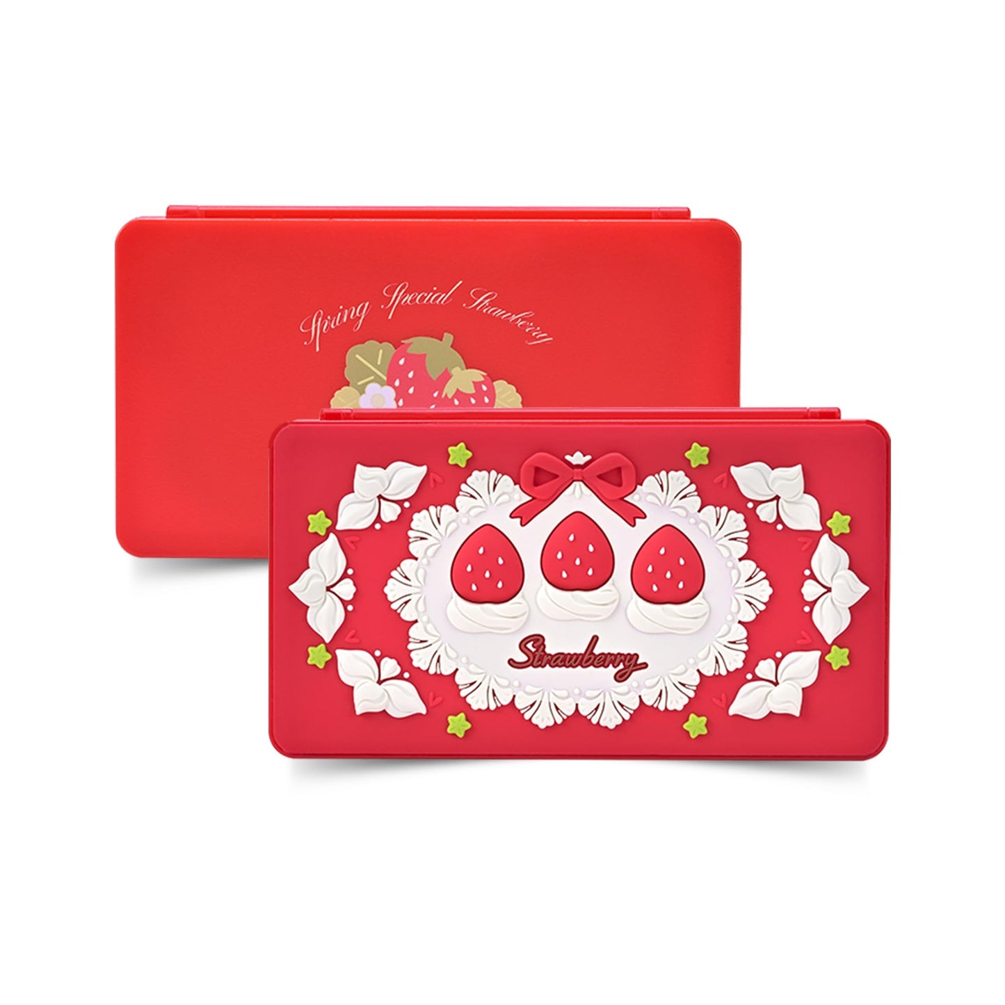 GeekShare Switch Game Card Case Portable Magnetic Switch Game Holder refill unit Case with 24 Game Card sections and 24 TF Card sections - Strawberries with Cream