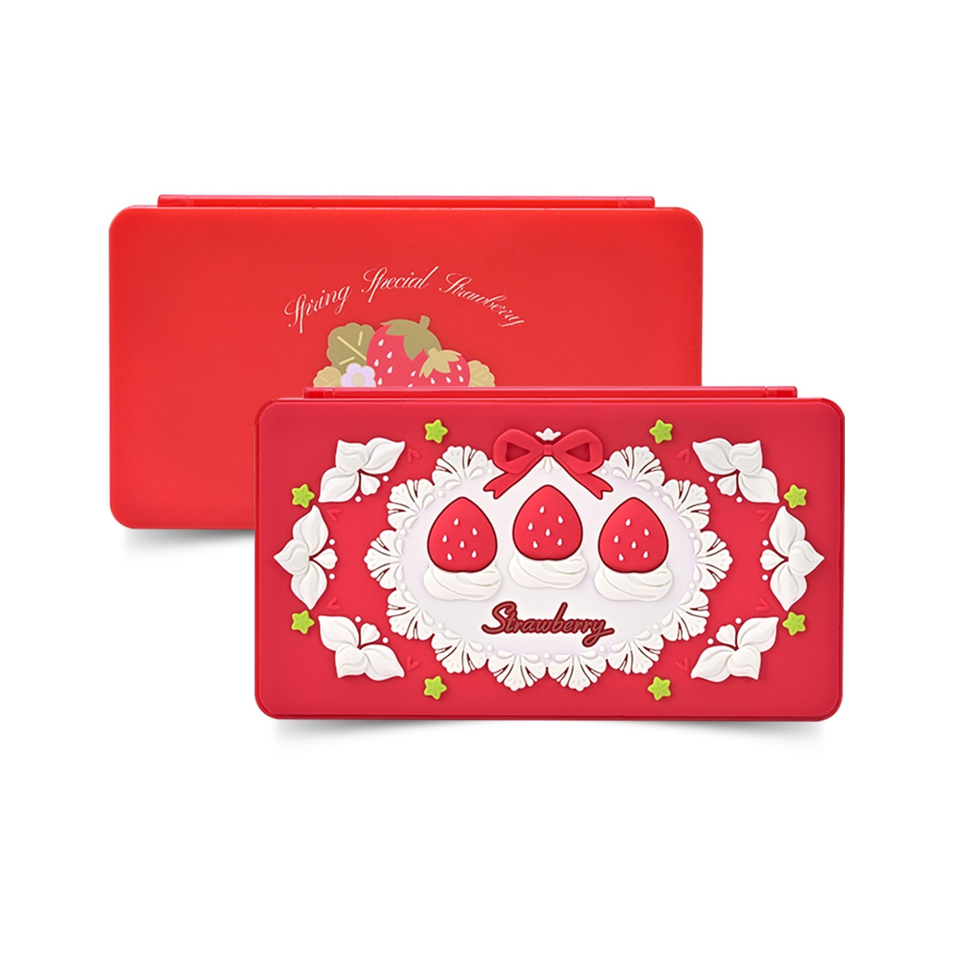 GeekShare Switch Game Card Case Portable Magnetic Switch Game Holder refill unit Case with 24 Game Card sections and 24 TF Card sections - Strawberries with Cream