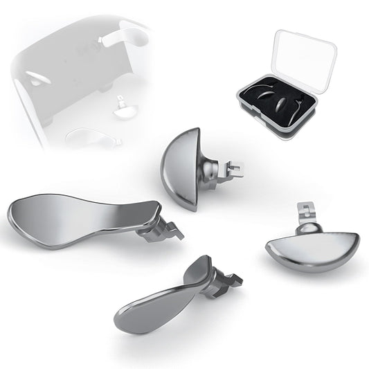 KD.FLY Metal Back Paddles for PS5 Edge Controller  4PCS Metal Replacement Back Buttons  Interchangeable Button Accessories for PS5 Dualsense Edge Controller  Silver