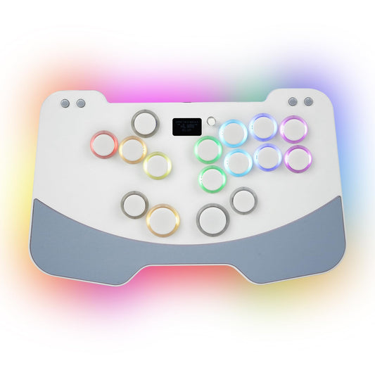 Duelpad Leverless Controller Arcade Stick, Zen16 Plus-Aluminum Leverless Controller for PC/PS3/PS4/PS5/Switch/Steam, All-Button 
