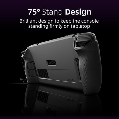 Skull & Co. GripCase Bundle for Steam Deck: Soft Protective Case with Textured Grips Full Protection and Stand, Non-Slip and Ant