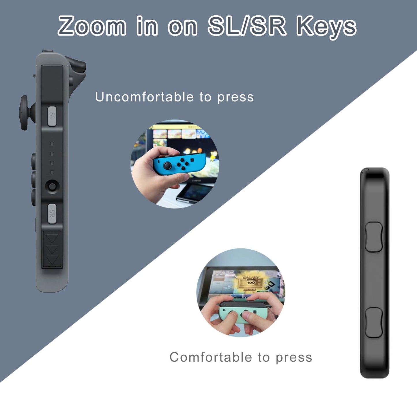 Lonxmovs 4 Pack Joycon Wrist Straps - Replacement Accessories for Nintendo Switch - Black