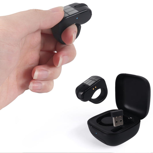 elec Space Mini Bluetooth Wireless Mouse - Rechargeable, Dual Mode Touchpad, Black