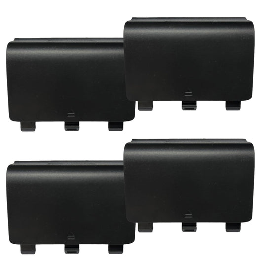4 Pack One Controller Battery Back Cover for Xbox One  One S  One X Controller [NOT for Xbox SeriesS/X] Replacement Battery Back Shell Covers Compatible with Xbox One/One S/One X Controllers (Black)