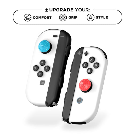 KontrolFreek No-Slip Thumb Grips for Nintendo Switch Joy-Con | 8-Pack | Blue, Green, Red, Black, Pink, Purple, Orange