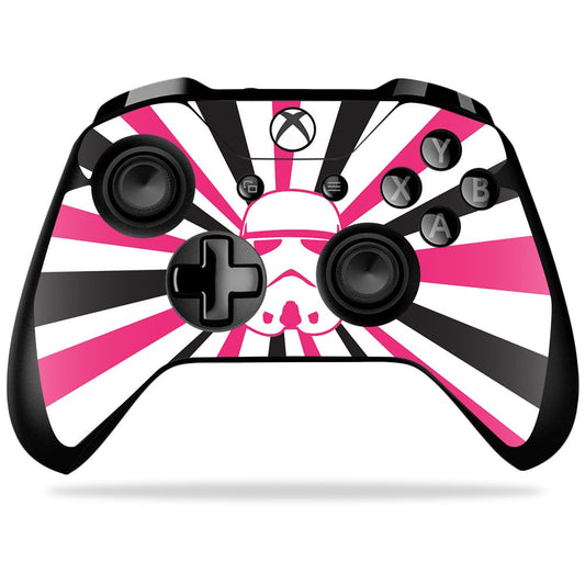MIGHTY SKINS Xbox One X Controller Skin - Pink Star Rays | Durable Vinyl Decal, Easy Apply/Remove, Made in USA