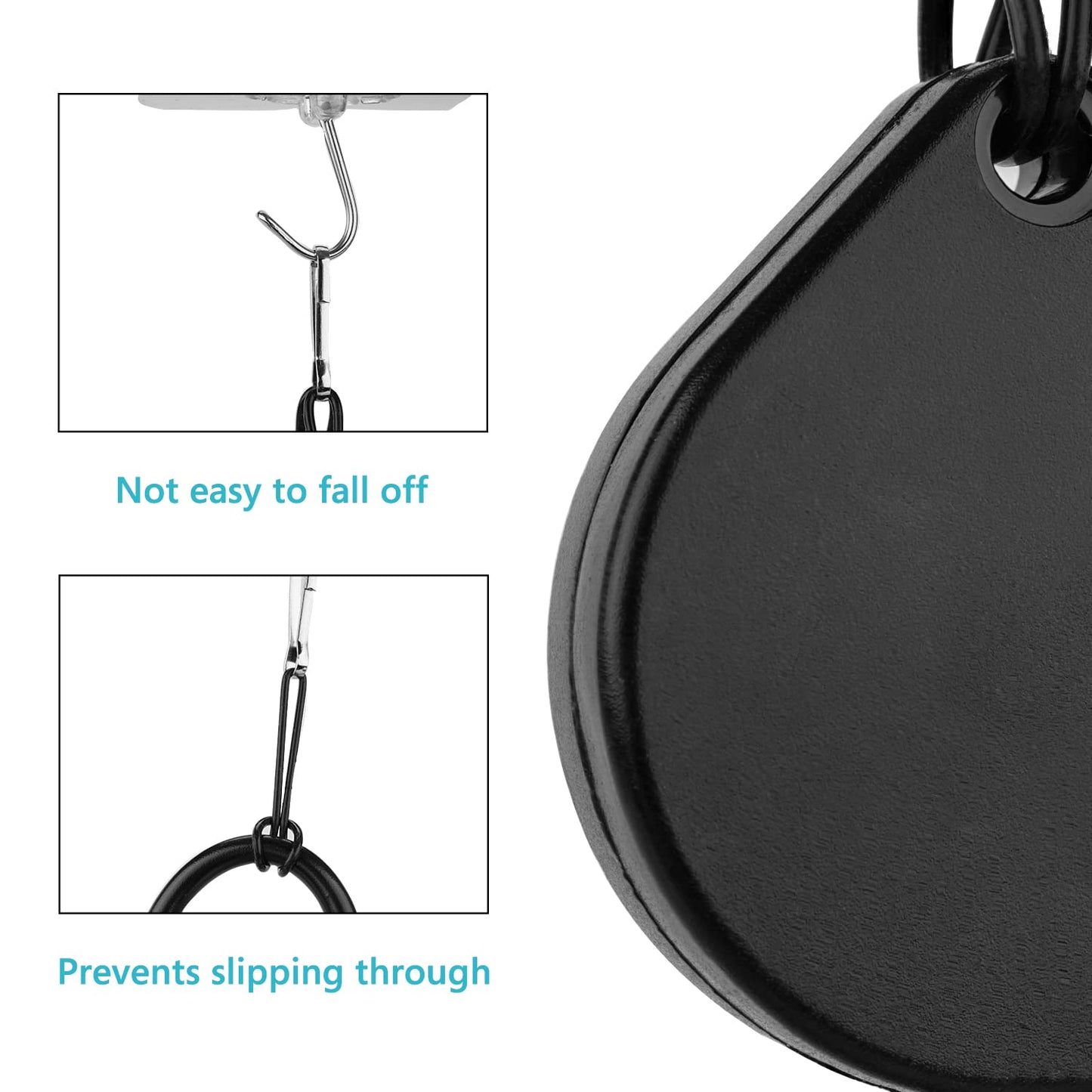 GEEKRIA VR Cable Management Pulley System - 6 Packs, Drill-Free, Compatible with Meta Q2/Q3/PSVR 2/HTC Vive, Black, Model SMPJ168-