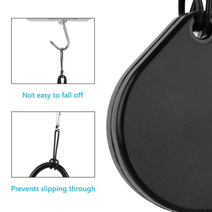 GEEKRIA VR Cable Management Pulley System - 6 Packs, Drill-Free, Compatible with Meta Q2/Q3/PSVR 2/HTC Vive, Black, Model SMPJ168-