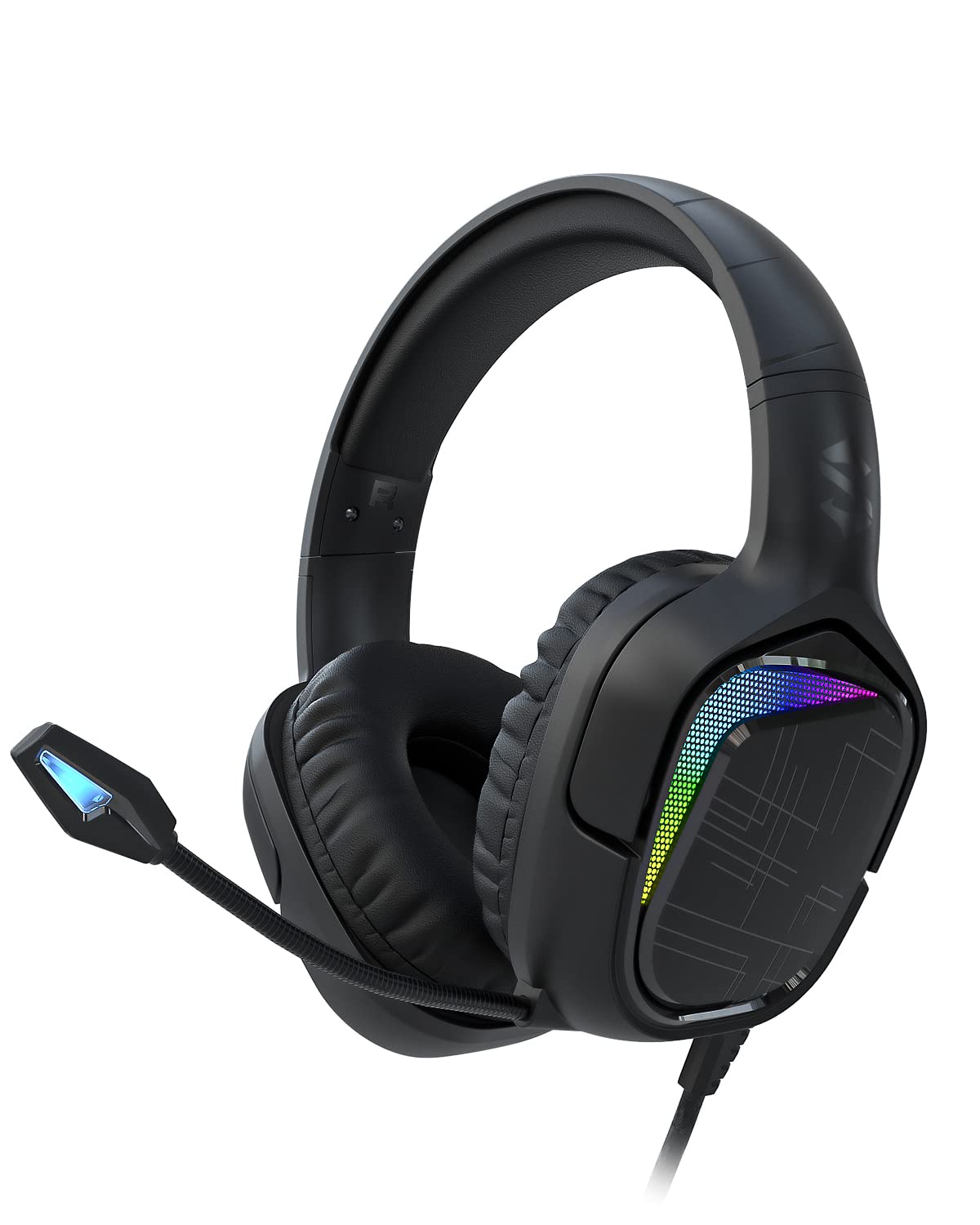 Black Shark Goblin X1 Gaming Headset - PC/PS4/PS5/Xbox/Switch, 50mm Drivers, Noise Isolation, Bendable Mic, Black