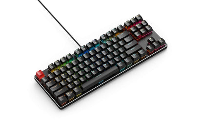 Glorious PC Gaming Race GMMK TKL Gaming Keyboard - USB C Wired, RGB Hot Swappable, Black Metal Top Plate, Tenkeyless