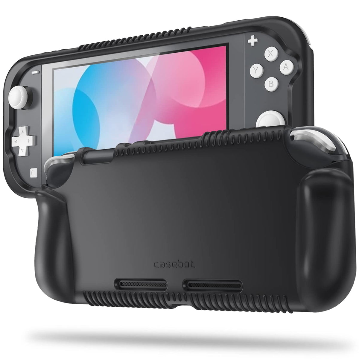 Fintie Case for Nintendo Switch Lite 2019 - Soft Silicone [Shock Proof] [Anti-Slip] Protective Cover with Ergonomic Grip Design for Switch Lite Console (Black)