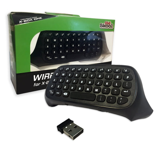 Old Skool Chatpad - Mini Wireless Keyboard with 3.5m Headphone Jack 2.4G Messenger Pad Text Pad compatible with Microsoft Xbox O
