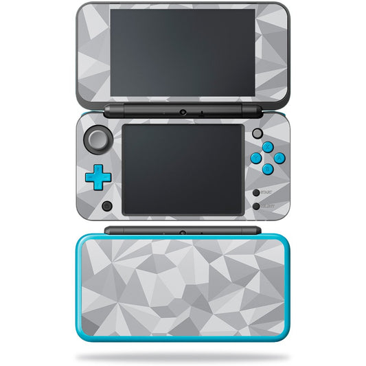MightySkins Skin Compatible with Nintendo New 2DS XL - Gray Polygon | Protective, Durable, and Unique Vinyl Decal wrap Cover | E