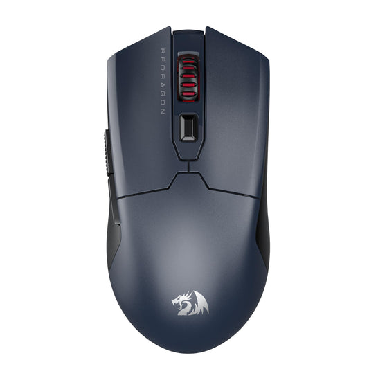 Redragon M995 LIT Wireless Gaming Mouse - 10000 DPI, Rechargeable, 6 Macro Buttons, Ultra Lightweight, Gray & Black