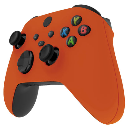 eXtremeRate Xbox Series X/S Controller Side Rails Grips - Orange Soft Touch Plastic Cover, Model ZX3P304