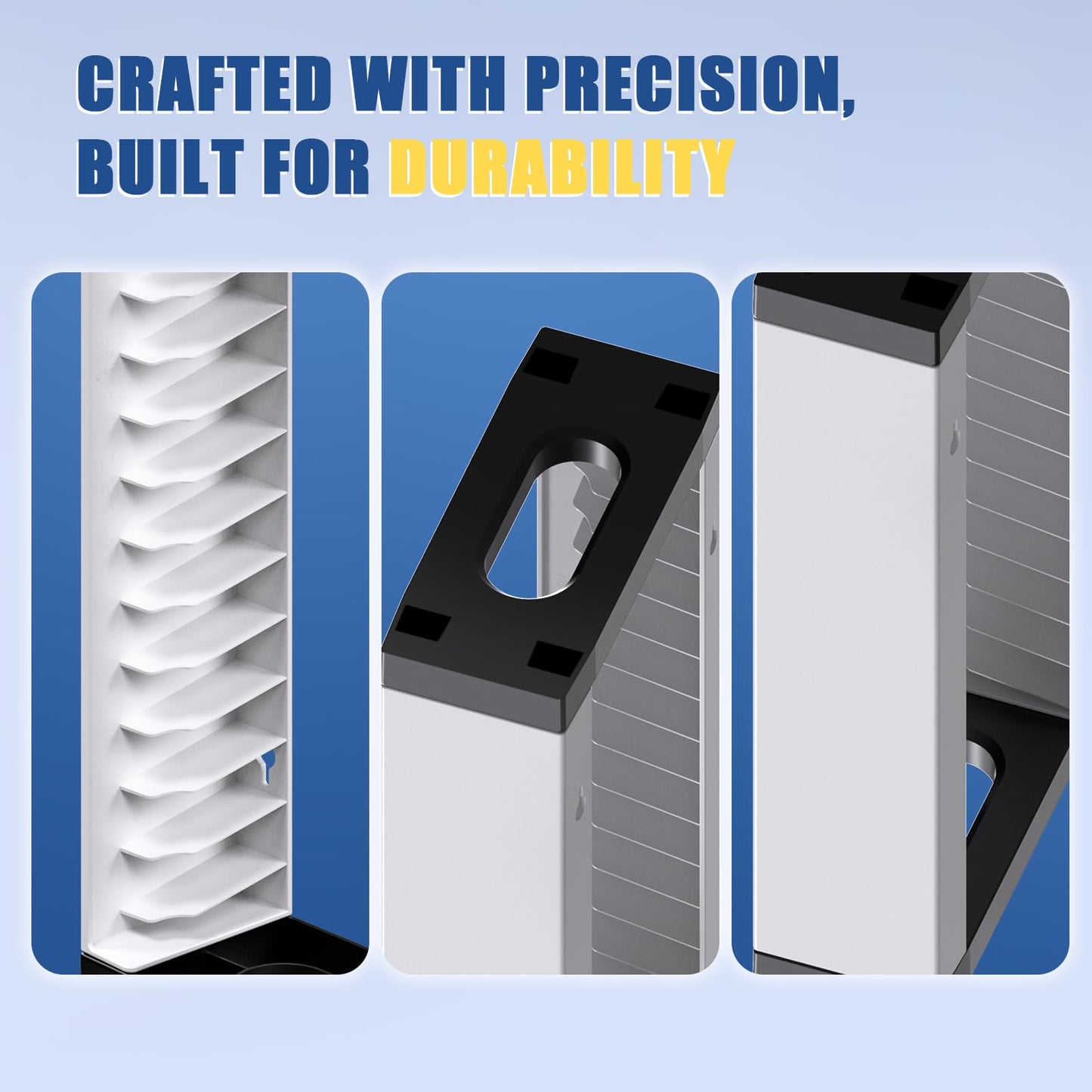 Nargos Video Game Holder Wall Mount for PS5, PS4, Xbox One/X Series, Includes 2 Controller Holders, Durable ABS Material