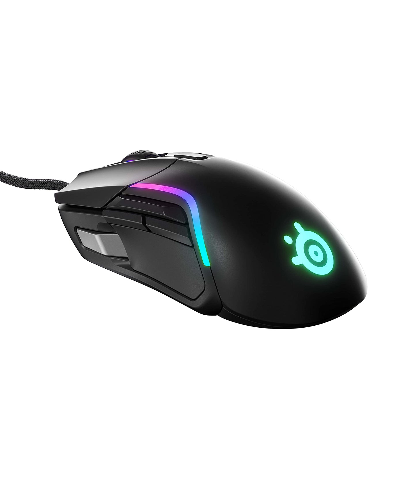 SteelSeries Rival 5 Gaming Mouse - 18,000 CPI, 9 Programmable Buttons, PrismSync RGB, Wired, Black, Model 62551