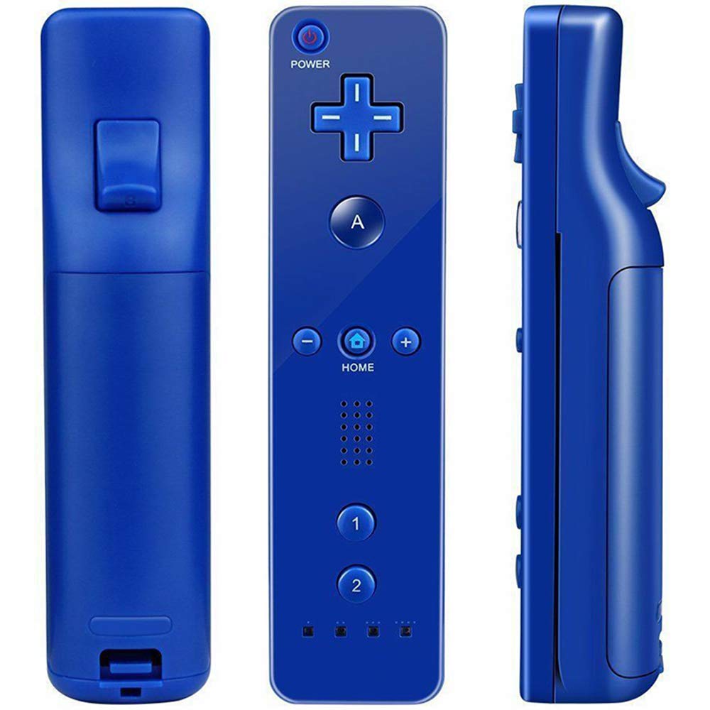 ChamZA Wireless Motion Remote Controller Gamepad for Wii/Wii U, w/Silicone Case & Hand strap (Blue)