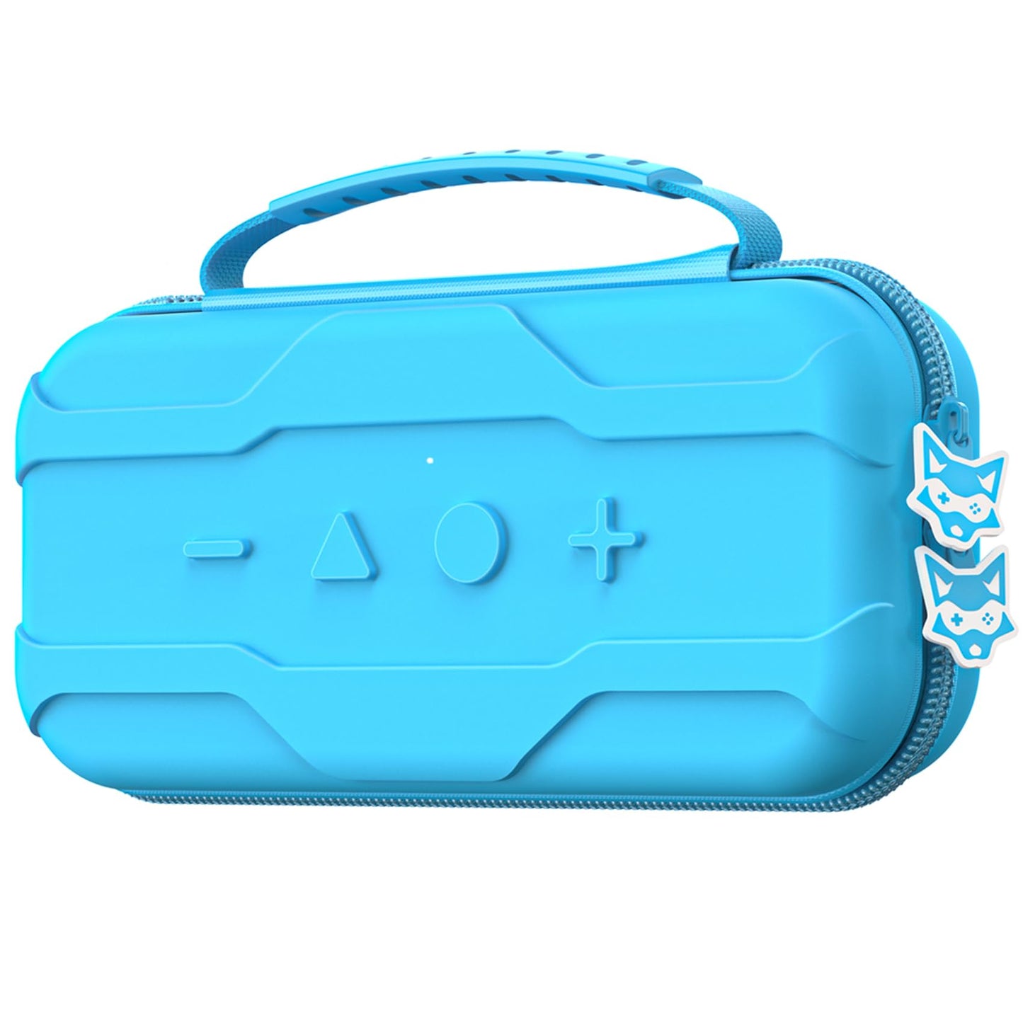 AXYBCOOL Switch Carry Case Compatible with Nintendo Switch 2(2025)  Portable Hard Shell Switch 2 Case Travel Protective for Accessories and Games with Cute Fox shaped Zippers-Blue