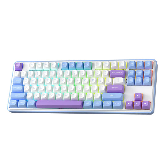 Redragon K707 PRO 80% Wireless Gasket RGB Gaming Keyboard  3-Modes 87 Keys TKL Mechanical Keyboard w/Hot-Swap Socket  PBT Round Keycaps & 5-Layer Noise Dampening  Custom Linear Switch