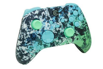 Custom Controllerzz Wireless Controller for Xbox & PC - Polar Pixel & Baby Blue Inserts