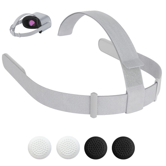 Original Head Strap for 0culus Quest 2 Headset  TanReginal Replacement HeadStrap Compatible with Met-a Quest 2 Headstrap with 4 Pcs Controller Thumb Grip Caps